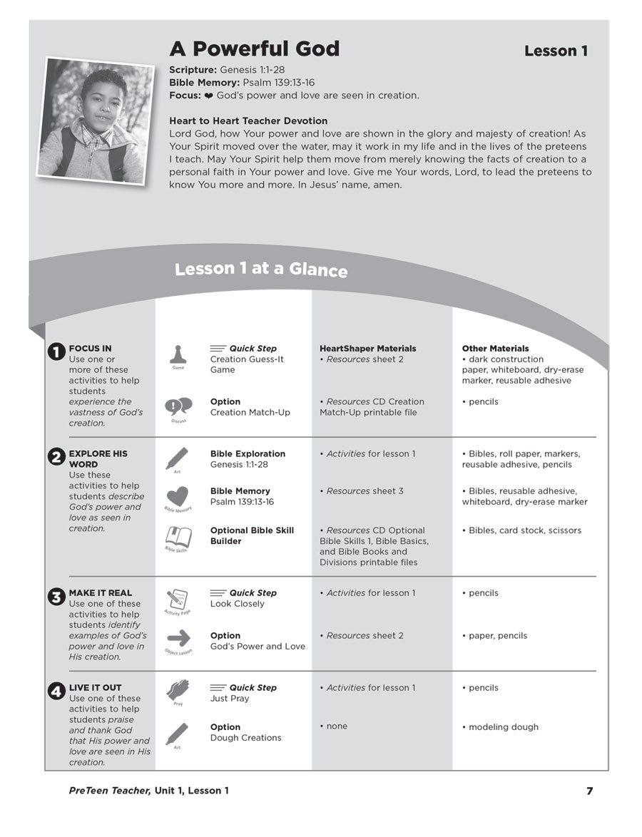 Preteen one accord resources